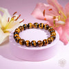 Built to Win 7A grade tiger's eye beaded bracelet with cat's eye effect