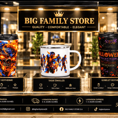 New Arrivals featuring stylish insulated mugs and cups displayed at Big Family Store.