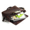 Everyday carry bags showcasing a leather messenger bag filled with a laptop, phone, and essentials.