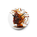 Acrylic Wall Clock — Artistic Coffee Splash Portrait Wall Clock