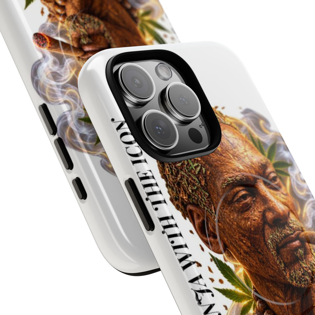 Rasta Icon Tough Magnetic Phone Case — 'Blazin' the Crazy' Smoky Portrait