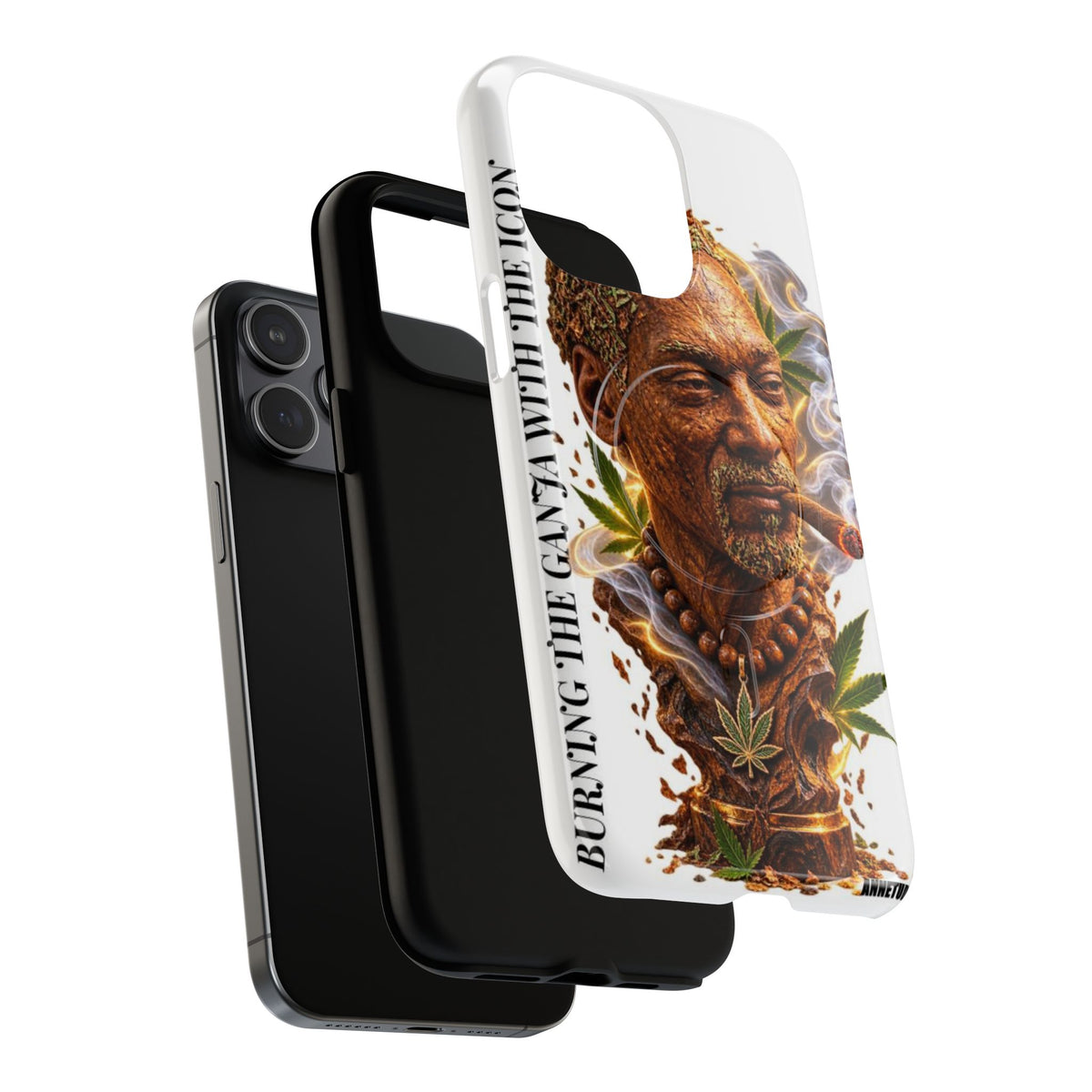 Rasta Icon Tough Magnetic Phone Case — 'Blazin' the Crazy' Smoky Portrait