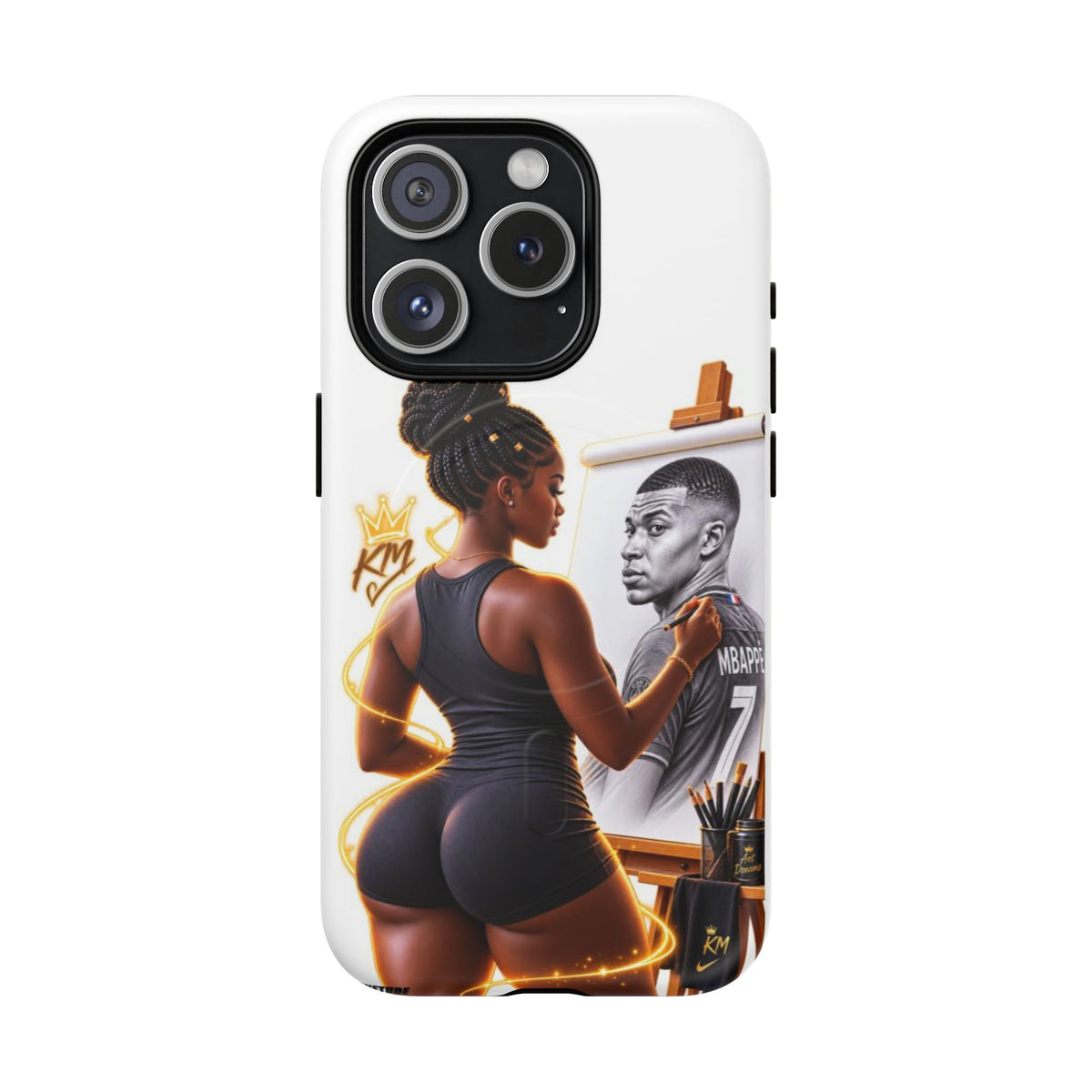 Tough Magnetic Case — Athletic Woman Painting Portrait Phone Cover (King Signature)