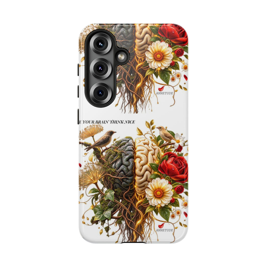 Phone Case — Floral Brain Illustration Protective Cover