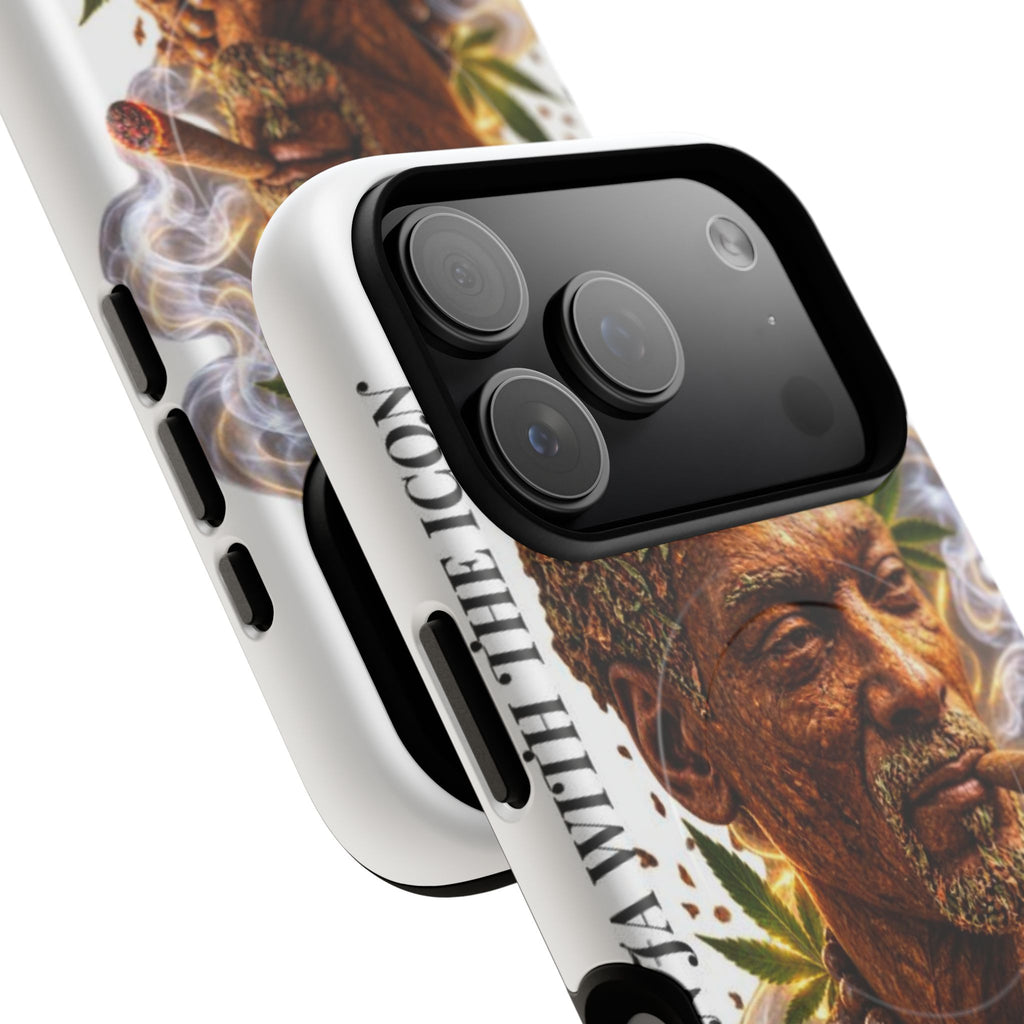 Rasta Icon Tough Magnetic Phone Case — 'Blazin' the Crazy' Smoky Portrait