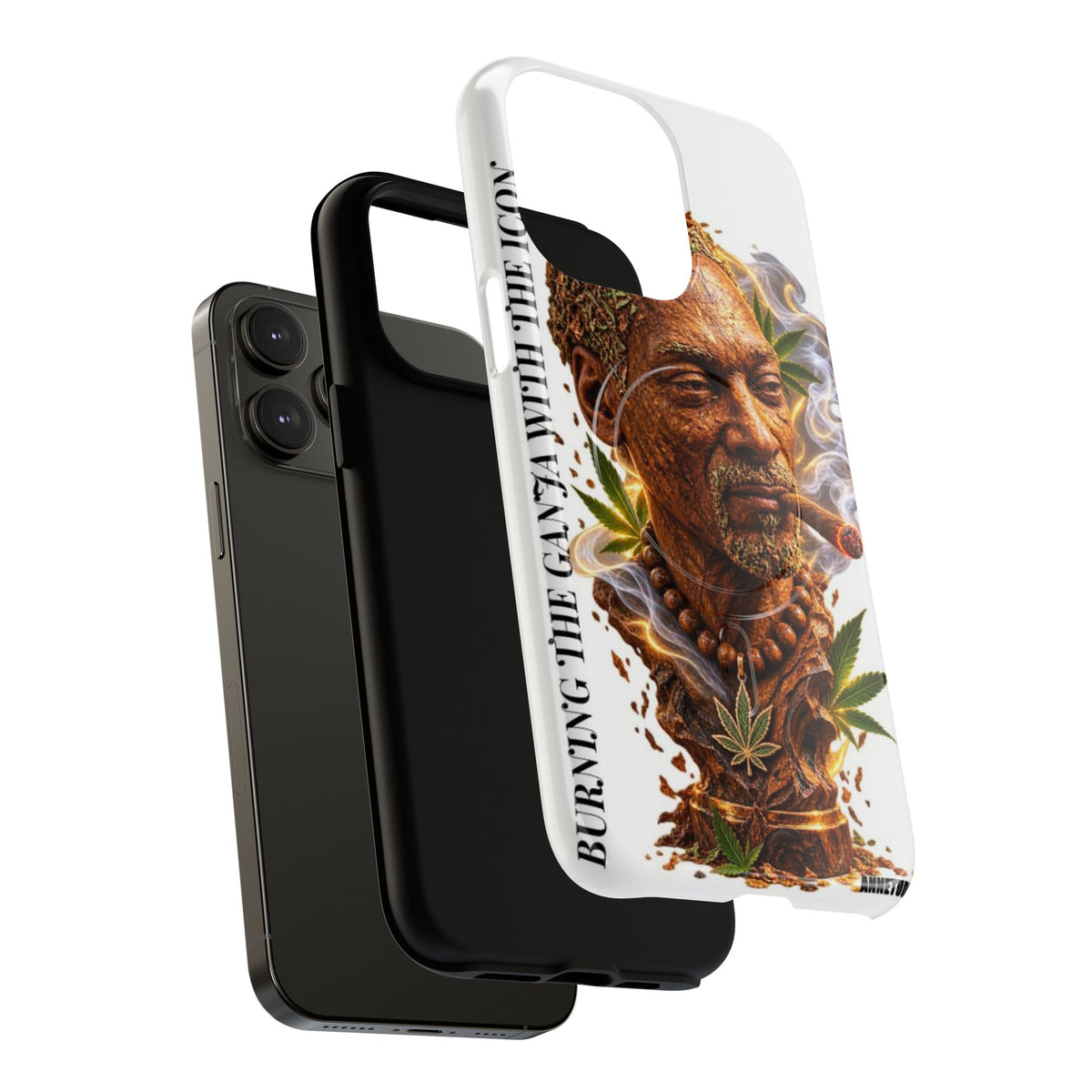 Rasta Icon Tough Magnetic Phone Case — 'Blazin' the Crazy' Smoky Portrait