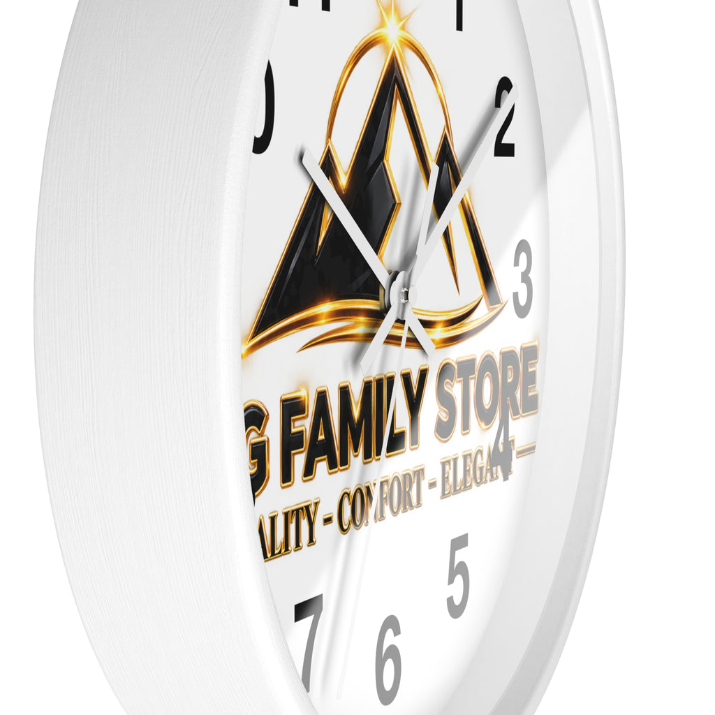 Big Family Store Logo Wall Clock — Elegant Branded Home Clock