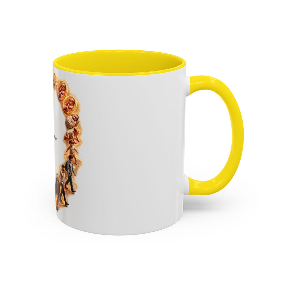 Coffee Mug — "From Birth to Rest" Illustrated Life Cycle Accent Mug