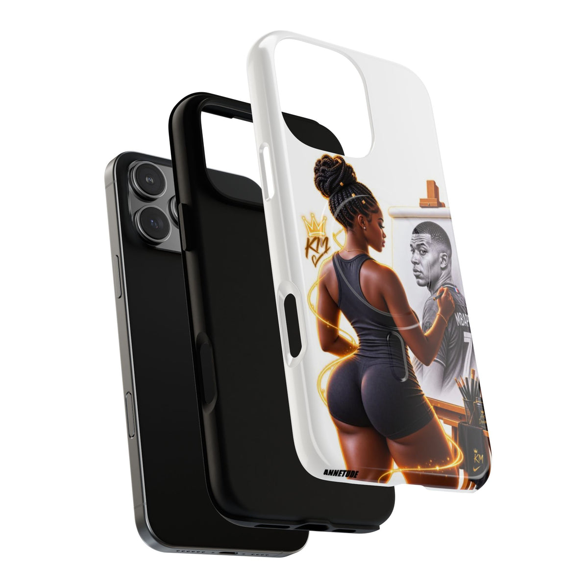 Tough Magnetic Case — Athletic Woman Painting Portrait Phone Cover (King Signature)