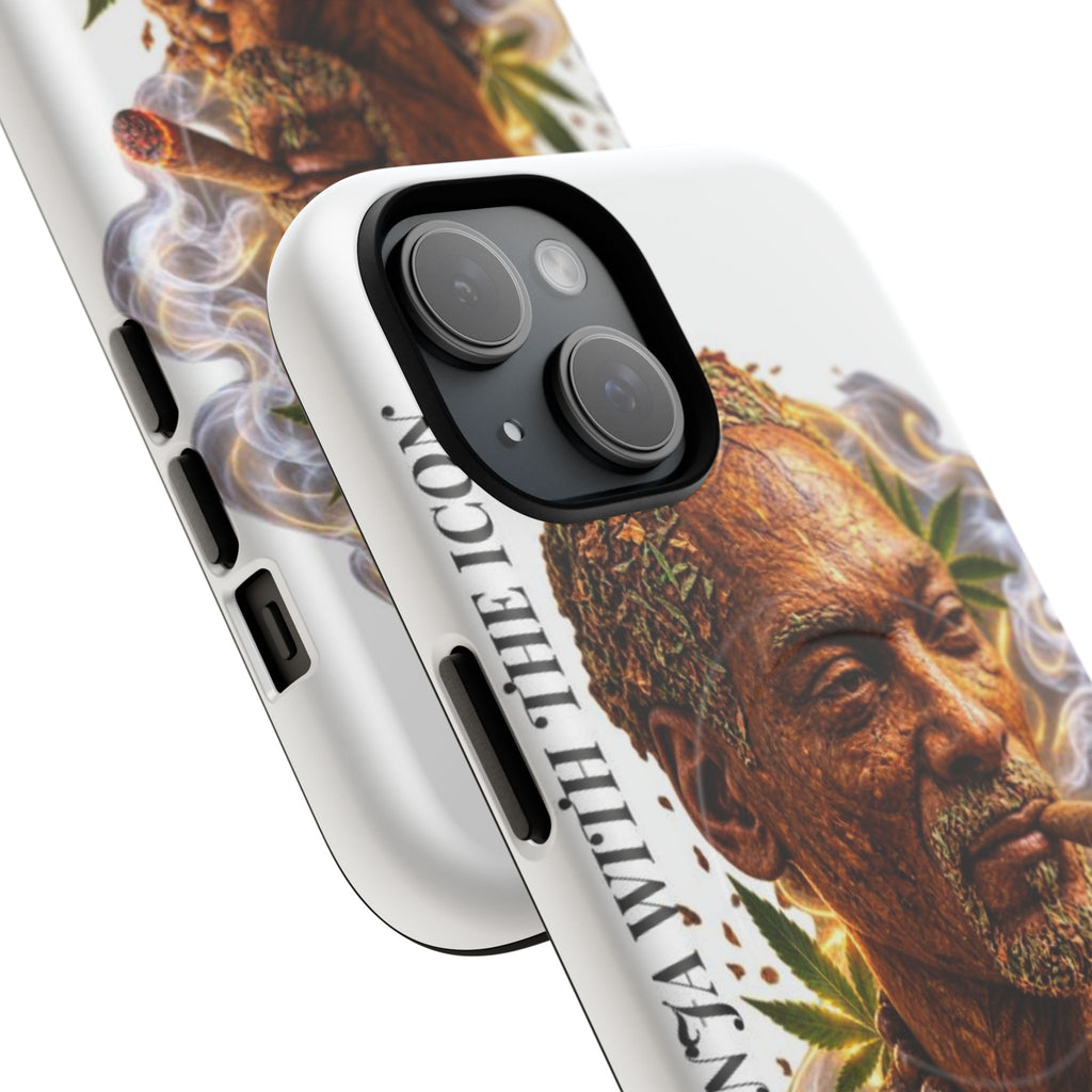 Rasta Icon Tough Magnetic Phone Case — 'Blazin' the Crazy' Smoky Portrait