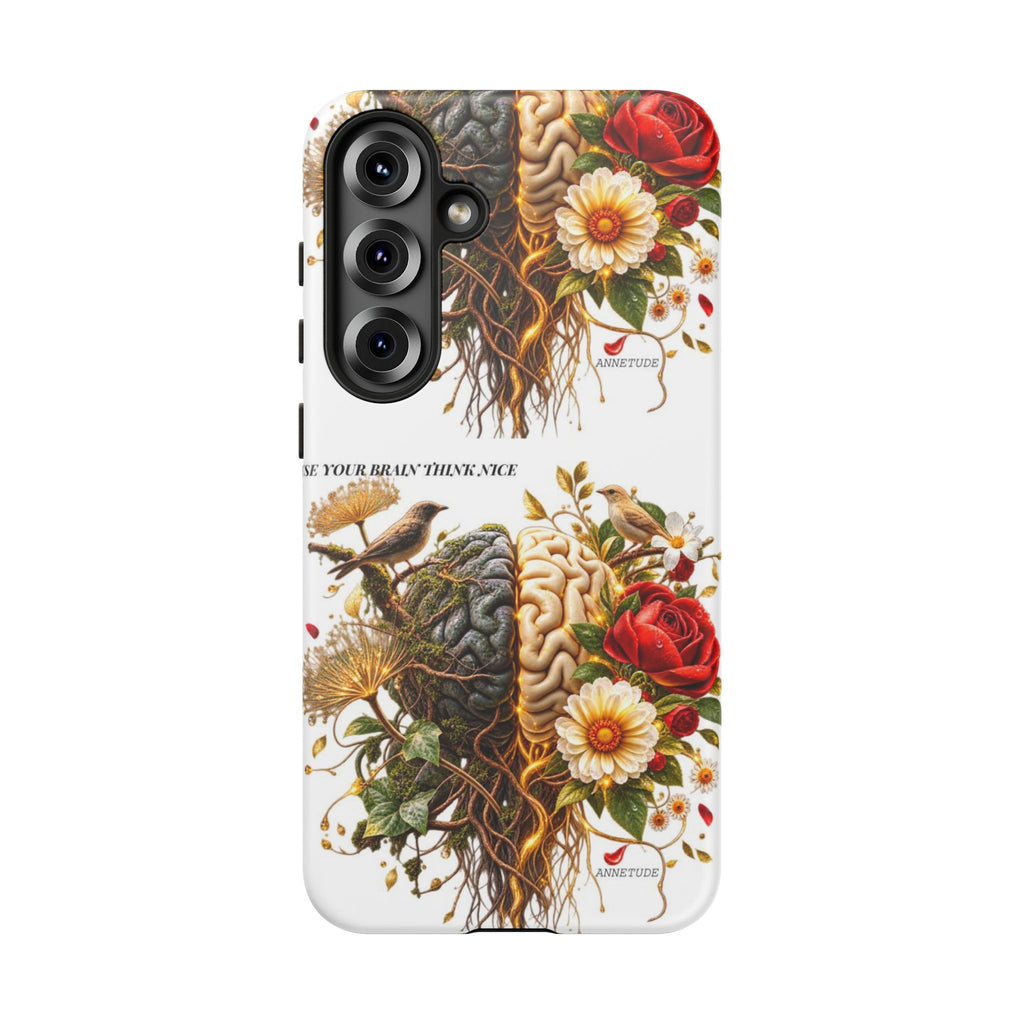 Phone Case — Floral Brain Illustration Protective Cover
