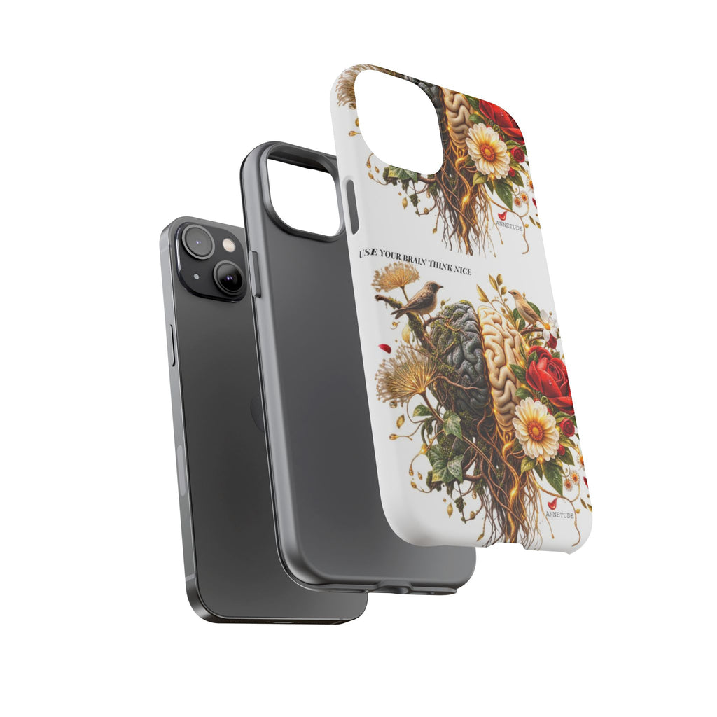 Phone Case — Floral Brain Illustration Protective Cover