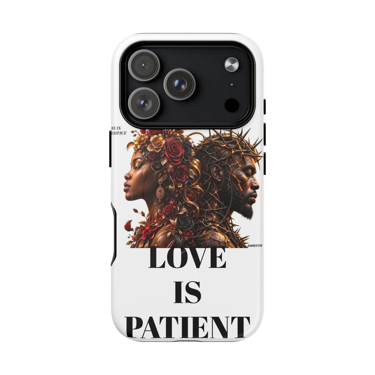Phone Case — "Love Is Patient" Dual Portrait Magnetic Tough Case