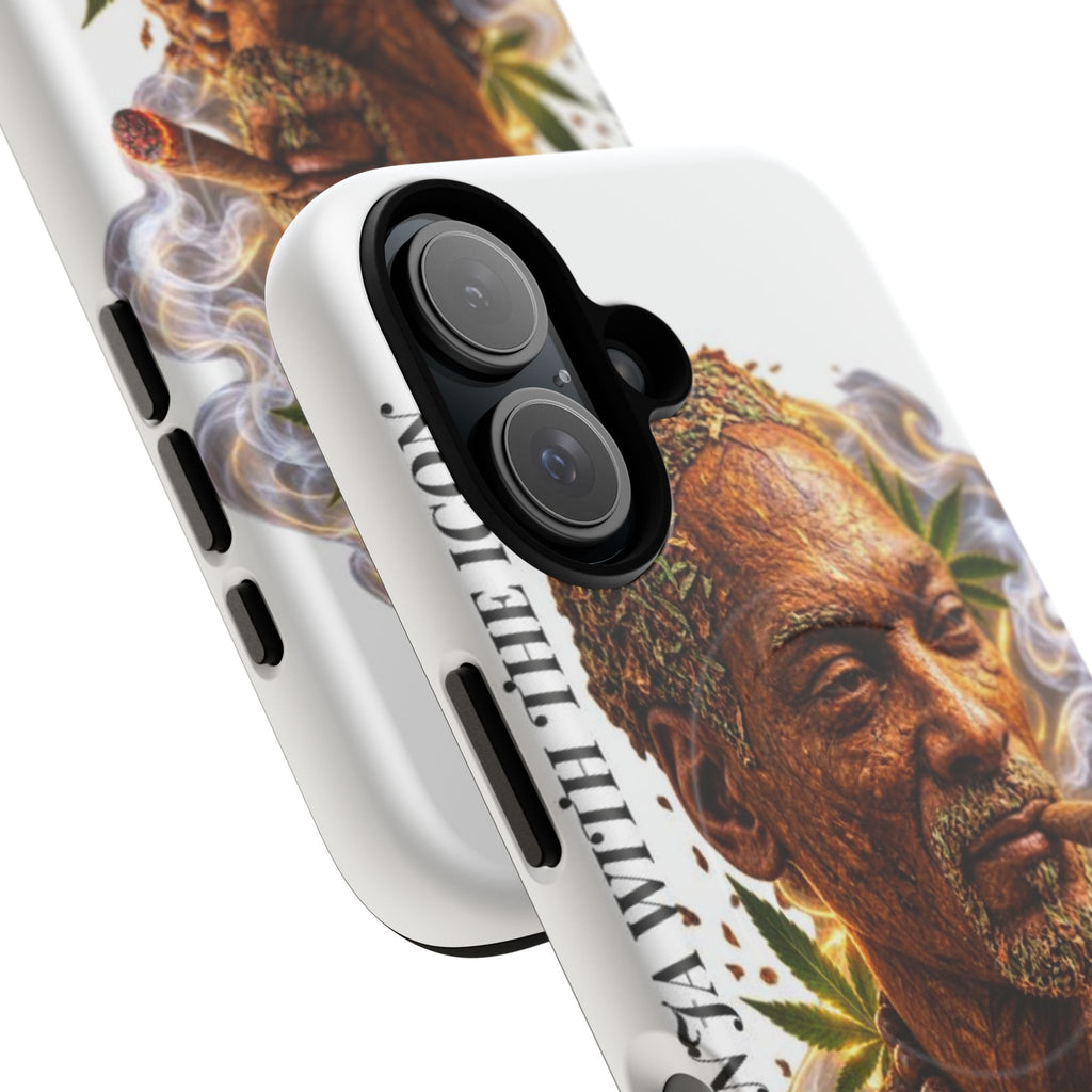 Rasta Icon Tough Magnetic Phone Case — 'Blazin' the Crazy' Smoky Portrait