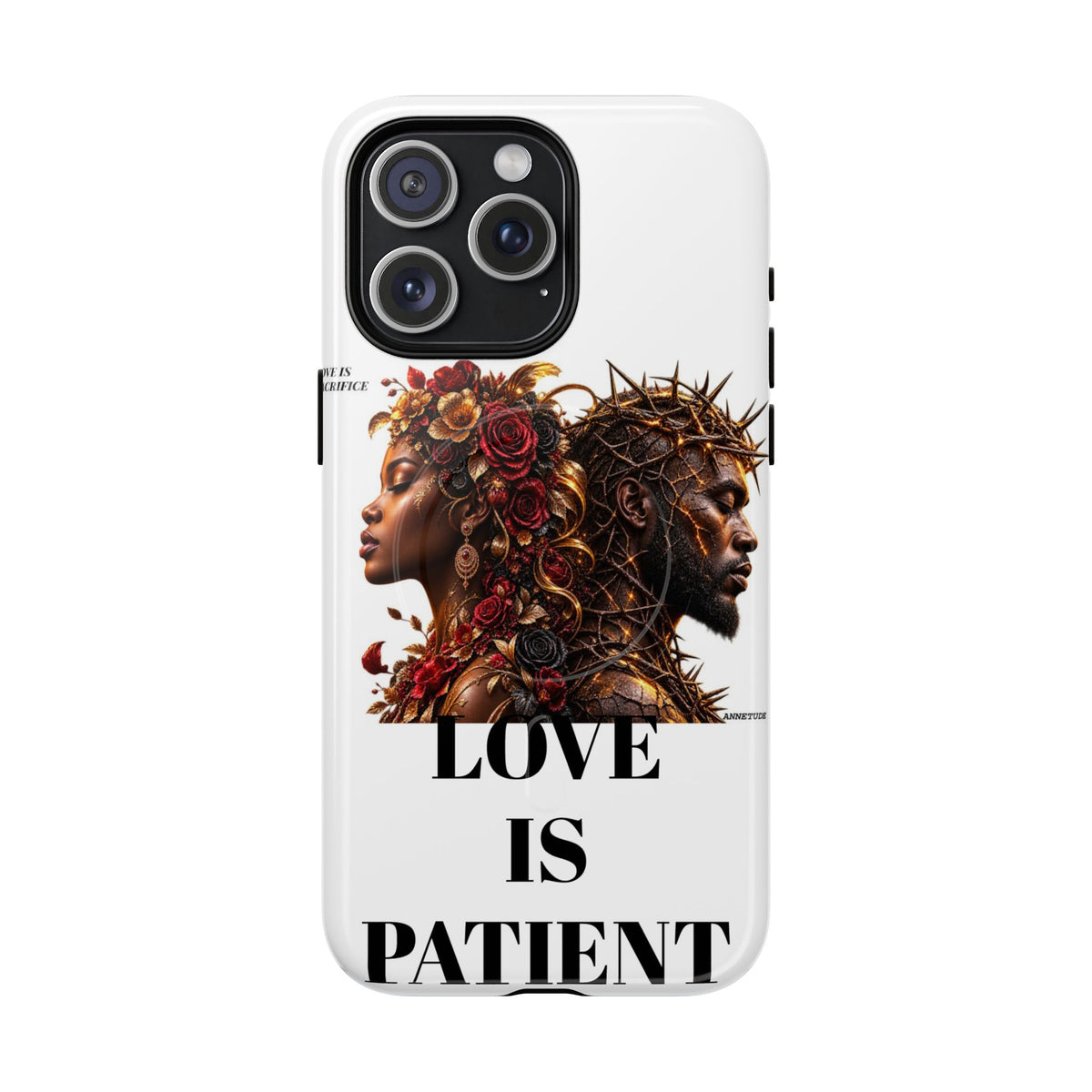 Phone Case — "Love Is Patient" Dual Portrait Magnetic Tough Case