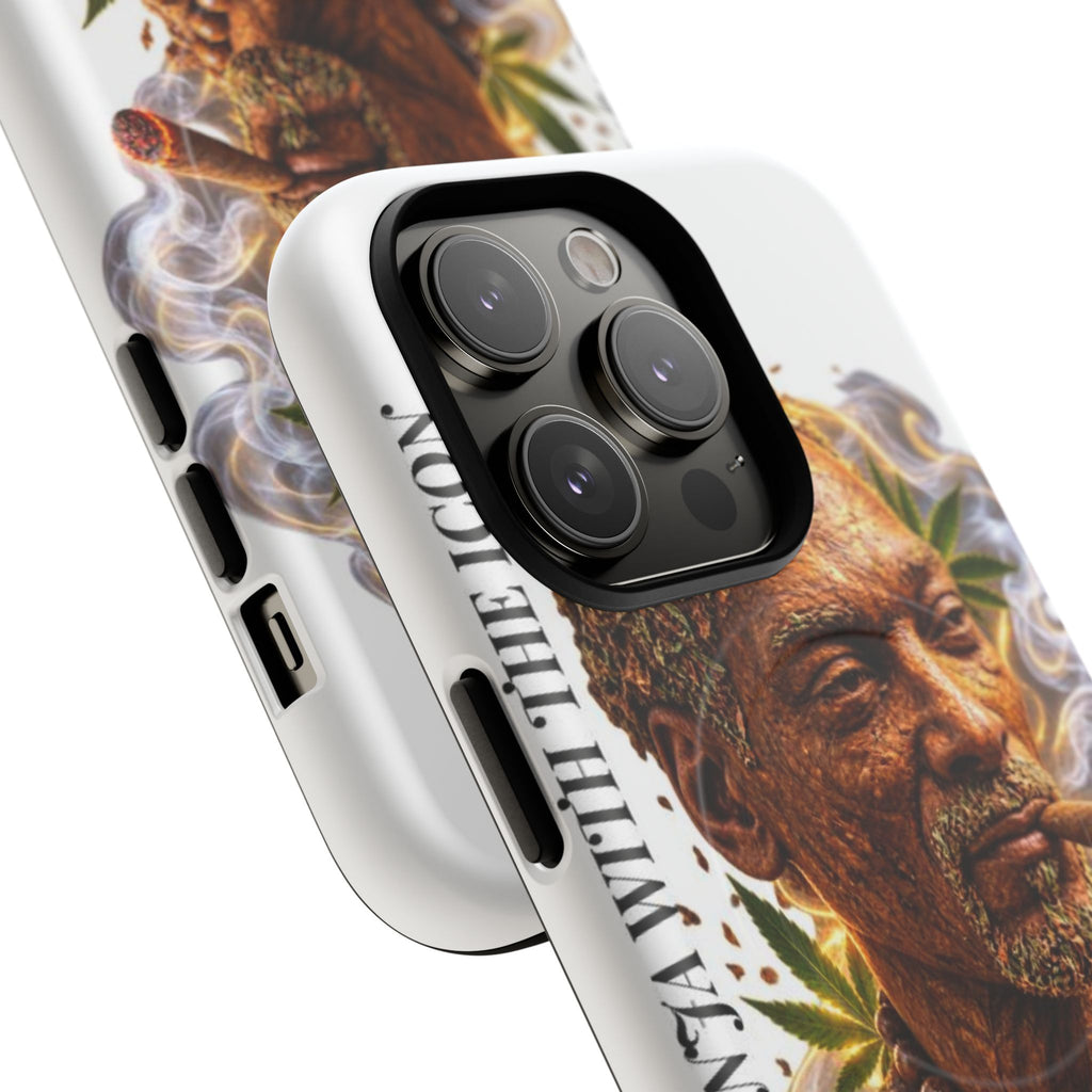 Rasta Icon Tough Magnetic Phone Case — 'Blazin' the Crazy' Smoky Portrait