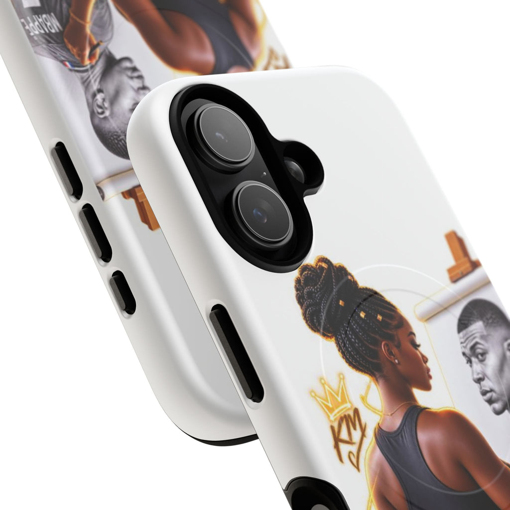 Tough Magnetic Case — Athletic Woman Painting Portrait Phone Cover (King Signature)