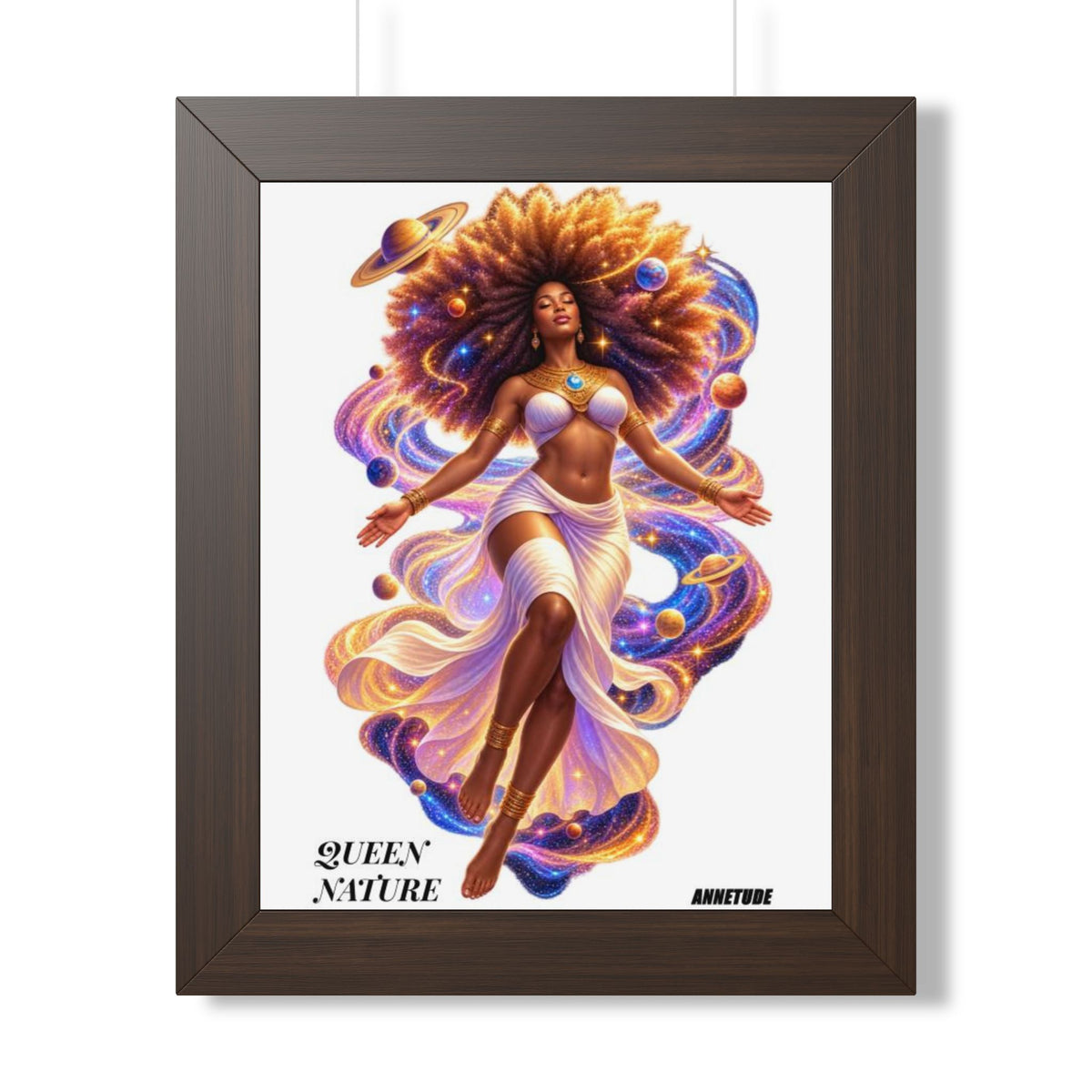 Queen of Nature Framed Poster — African Goddess Art Print