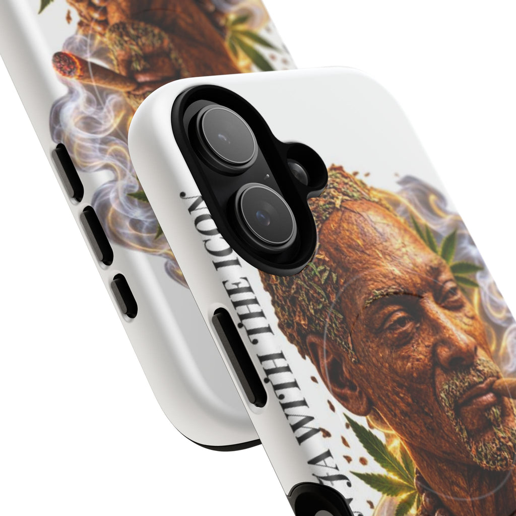 Rasta Icon Tough Magnetic Phone Case — 'Blazin' the Crazy' Smoky Portrait