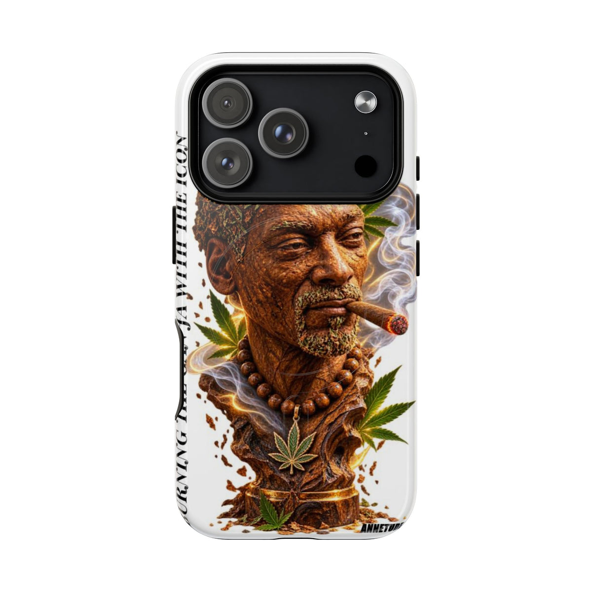 Rasta Icon Tough Magnetic Phone Case — 'Blazin' the Crazy' Smoky Portrait