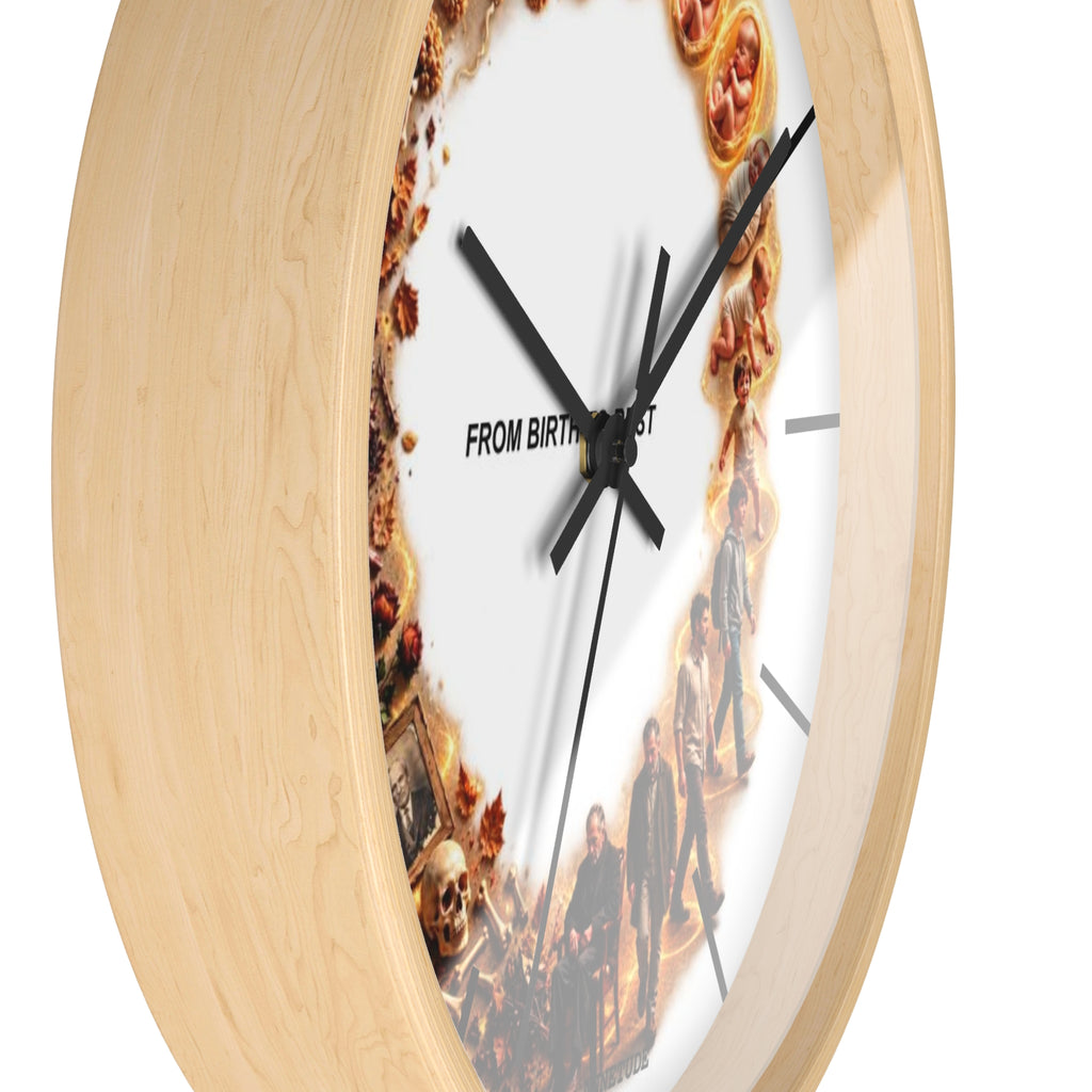 Wall Clock — 'From Birth to Rest' Time Cycle Decorative Clock