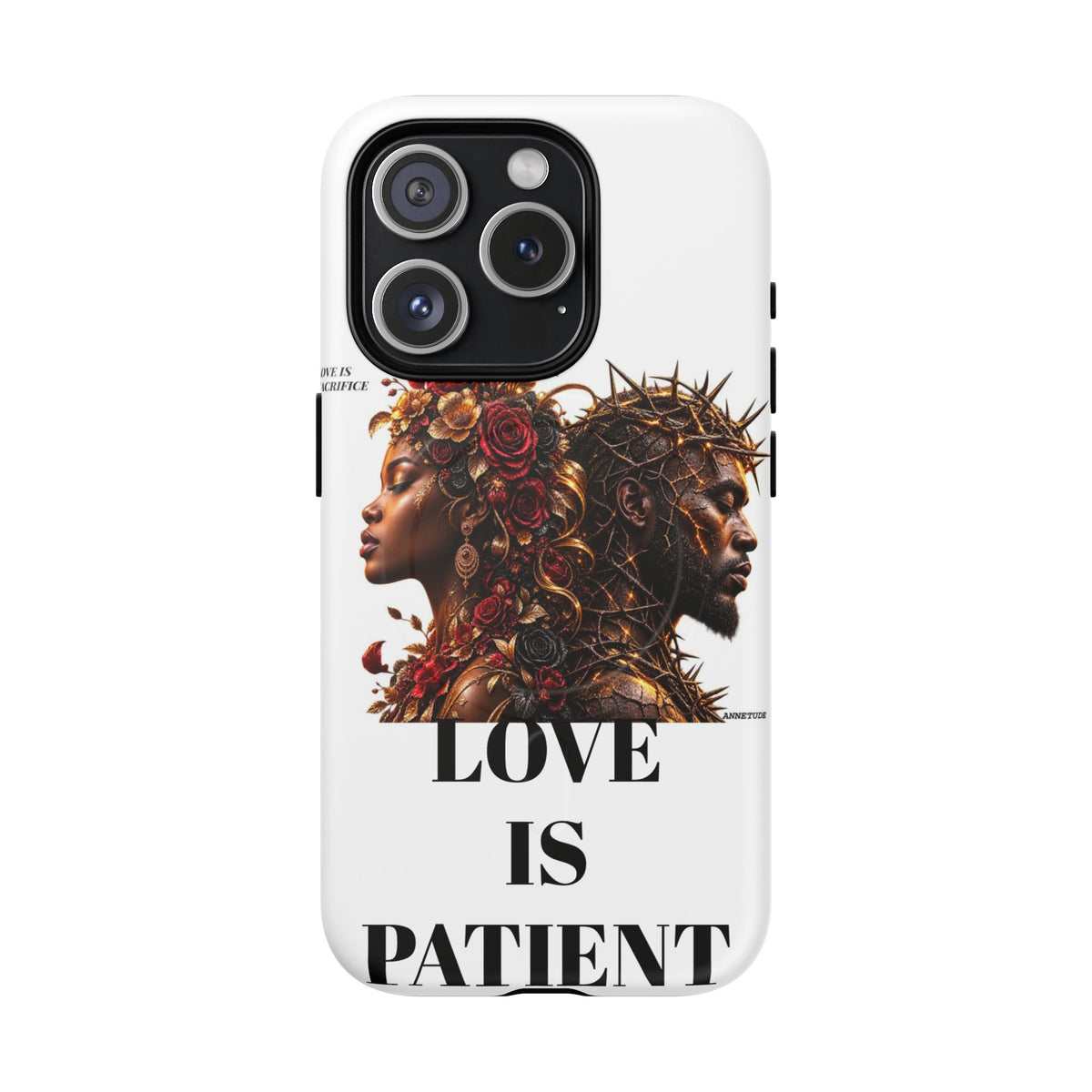 Phone Case — "Love Is Patient" Dual Portrait Magnetic Tough Case