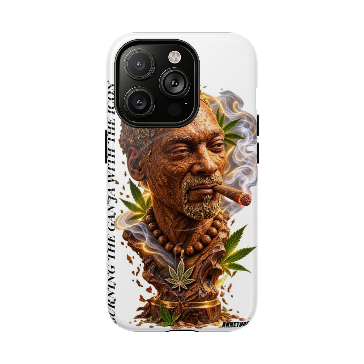 Rasta Icon Tough Magnetic Phone Case — 'Blazin' the Crazy' Smoky Portrait