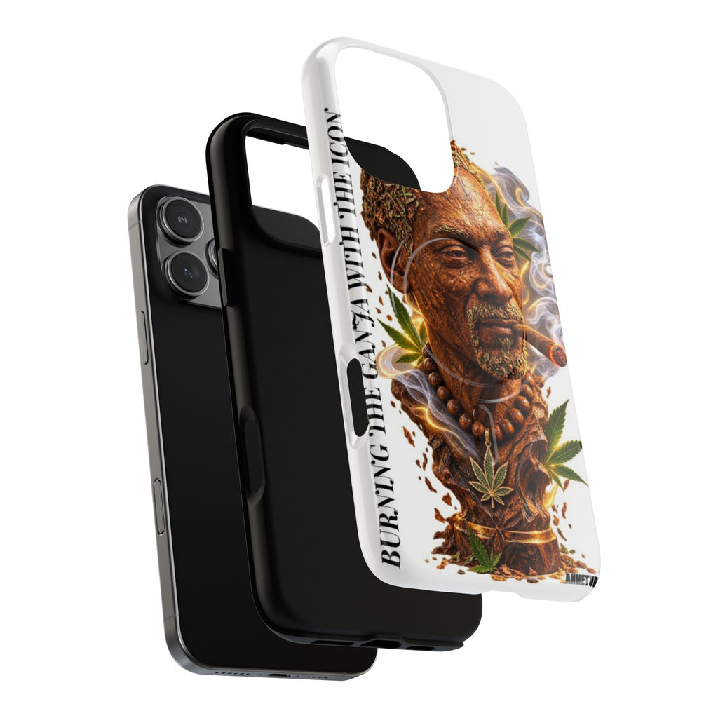 Rasta Icon Tough Magnetic Phone Case — 'Blazin' the Crazy' Smoky Portrait
