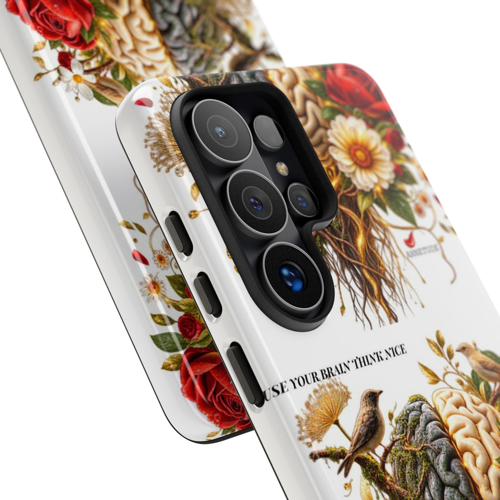 Phone Case — Floral Brain Illustration Protective Cover
