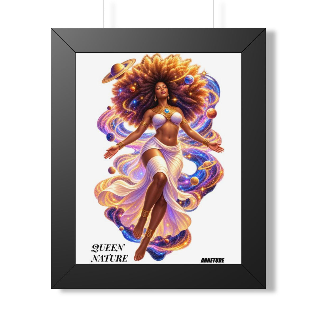 Queen of Nature Framed Poster — African Goddess Art Print