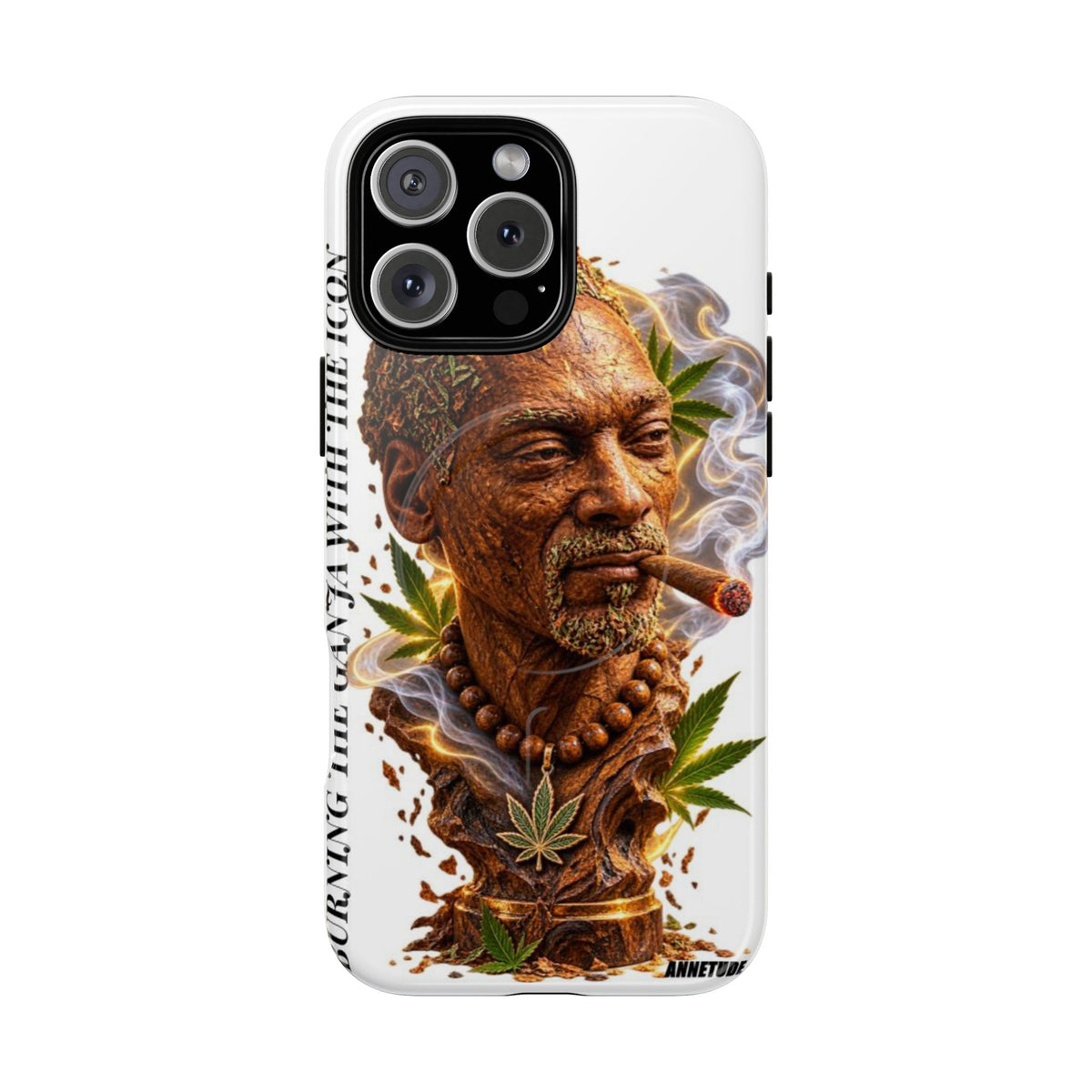 Rasta Icon Tough Magnetic Phone Case — 'Blazin' the Crazy' Smoky Portrait