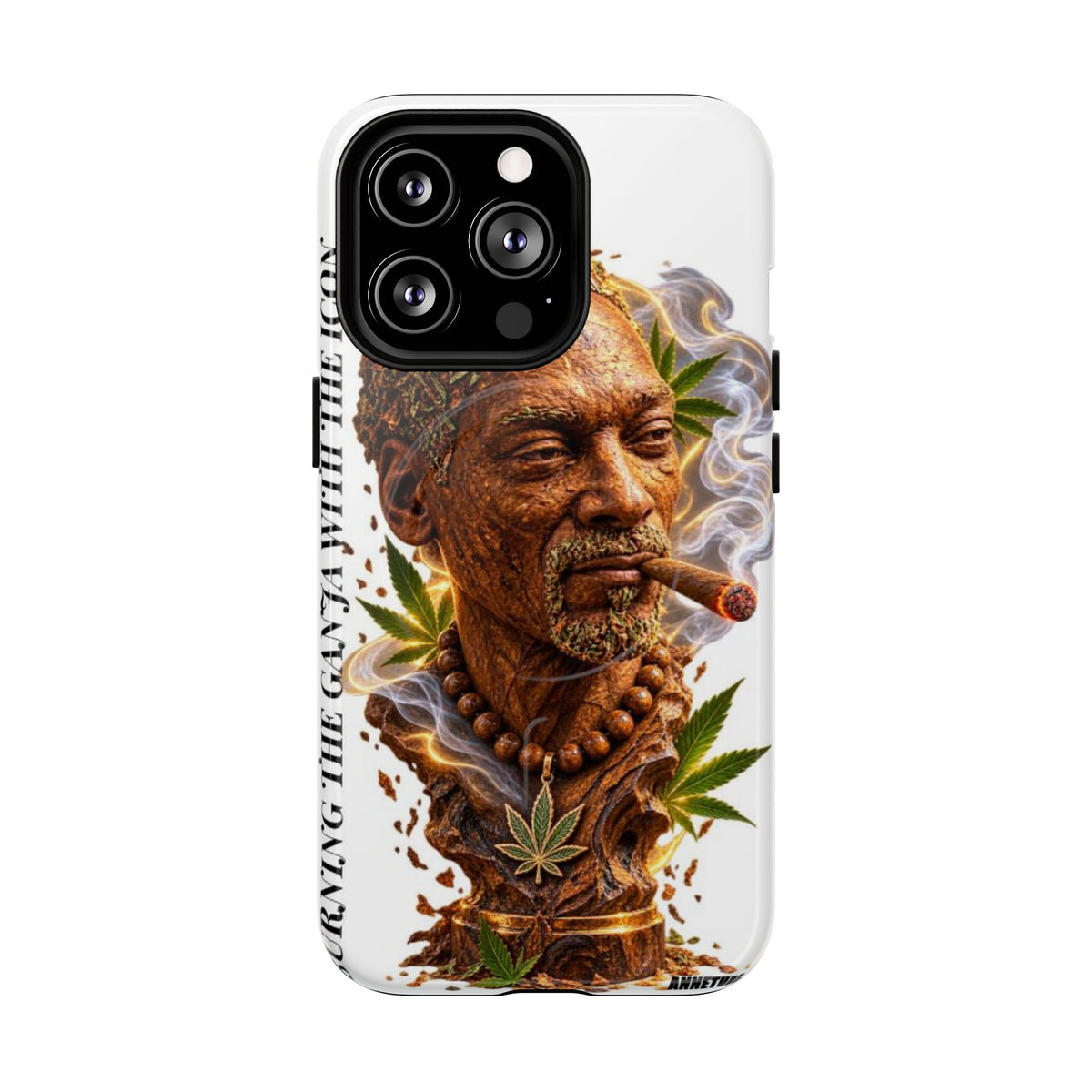 Rasta Icon Tough Magnetic Phone Case — 'Blazin' the Crazy' Smoky Portrait