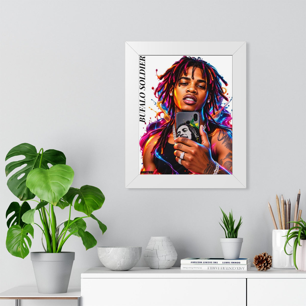 Framed Poster — 'Buffalo Soldier' Vibrant Portrait Wall Art