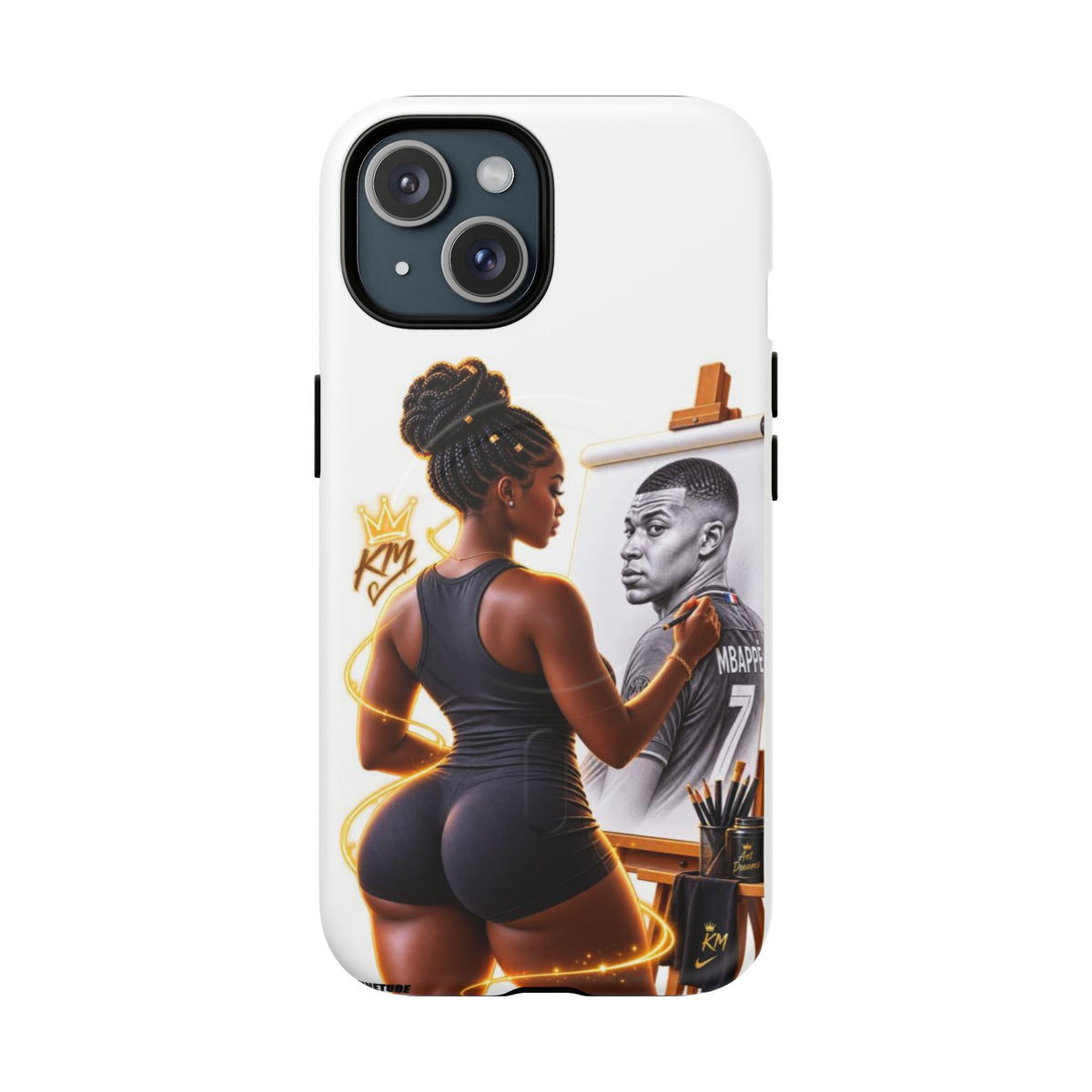 Tough Magnetic Case — Athletic Woman Painting Portrait Phone Cover (King Signature)