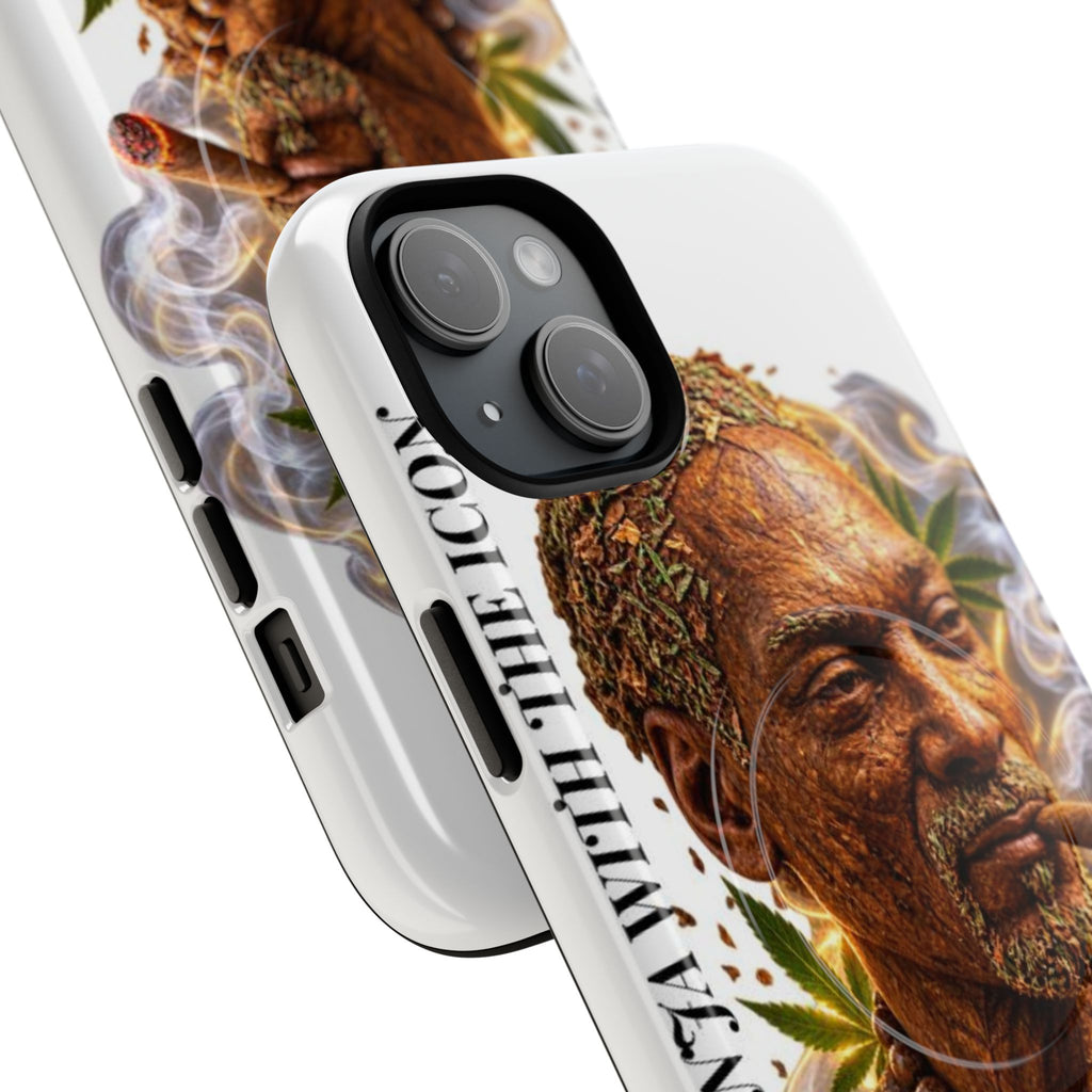 Rasta Icon Tough Magnetic Phone Case — 'Blazin' the Crazy' Smoky Portrait