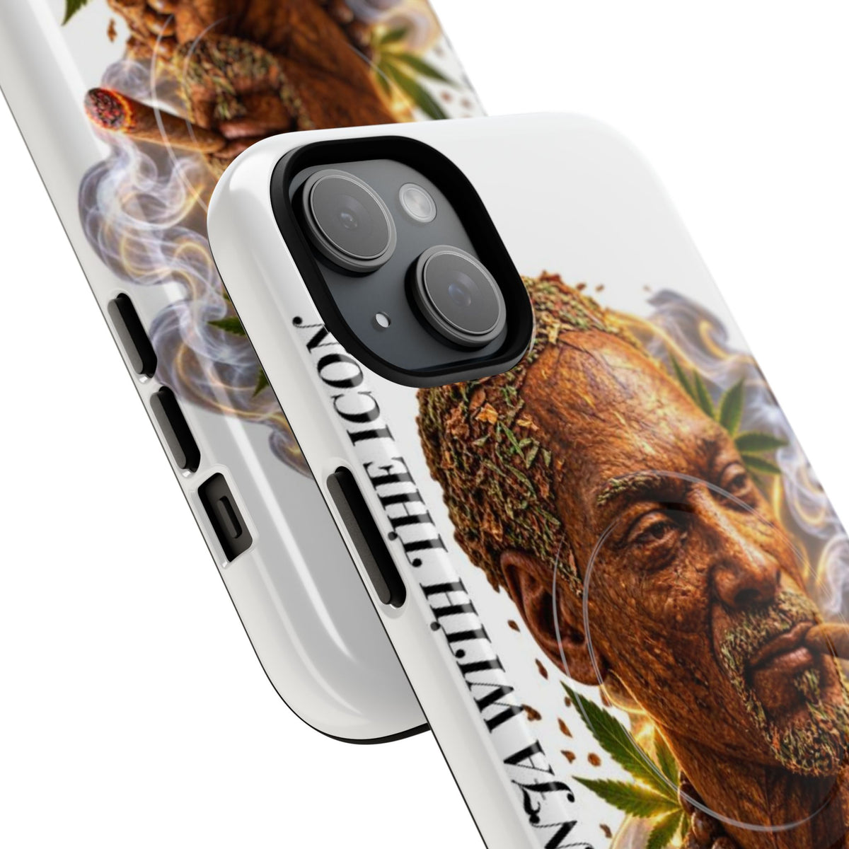 Rasta Icon Tough Magnetic Phone Case — 'Blazin' the Crazy' Smoky Portrait