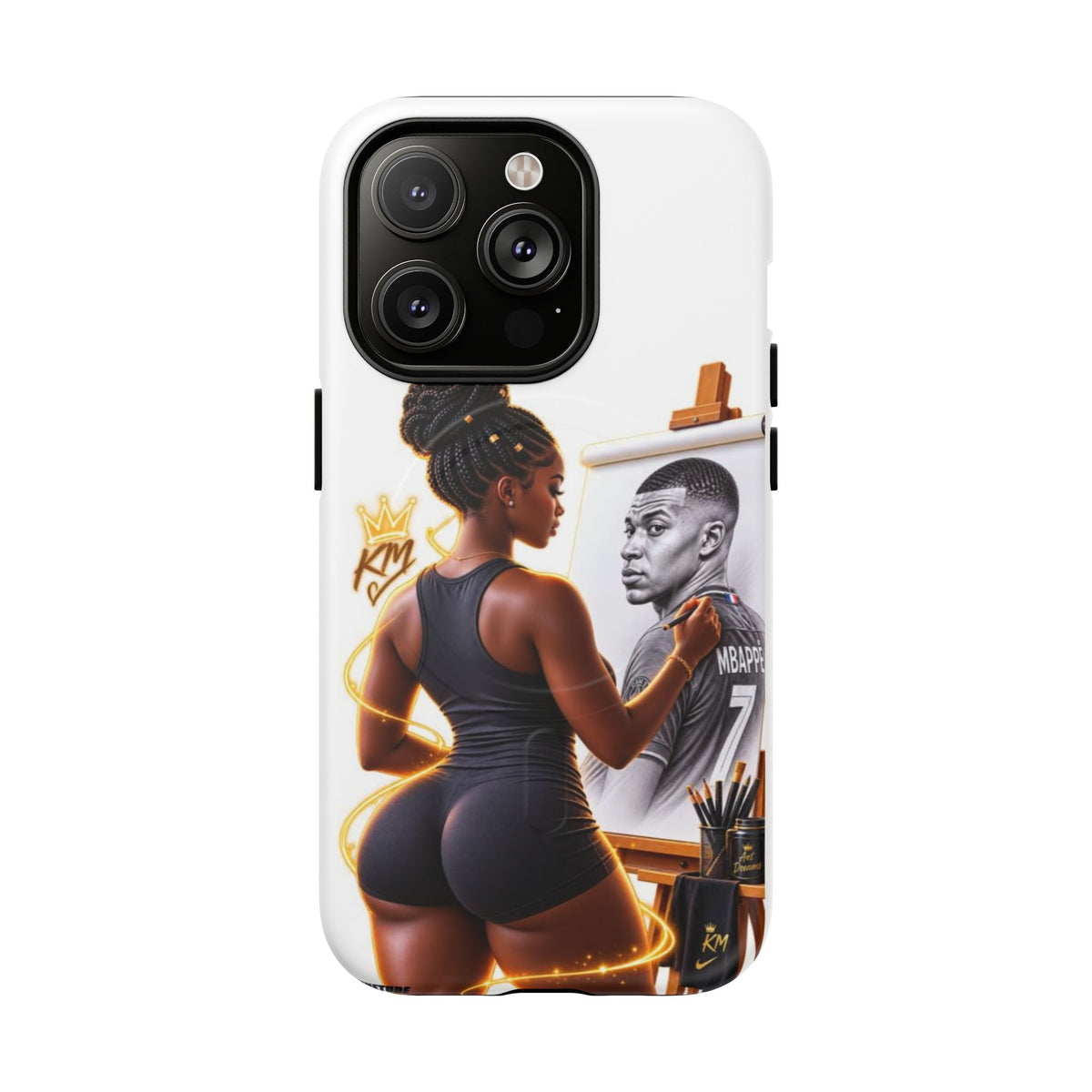 Tough Magnetic Case — Athletic Woman Painting Portrait Phone Cover (King Signature)