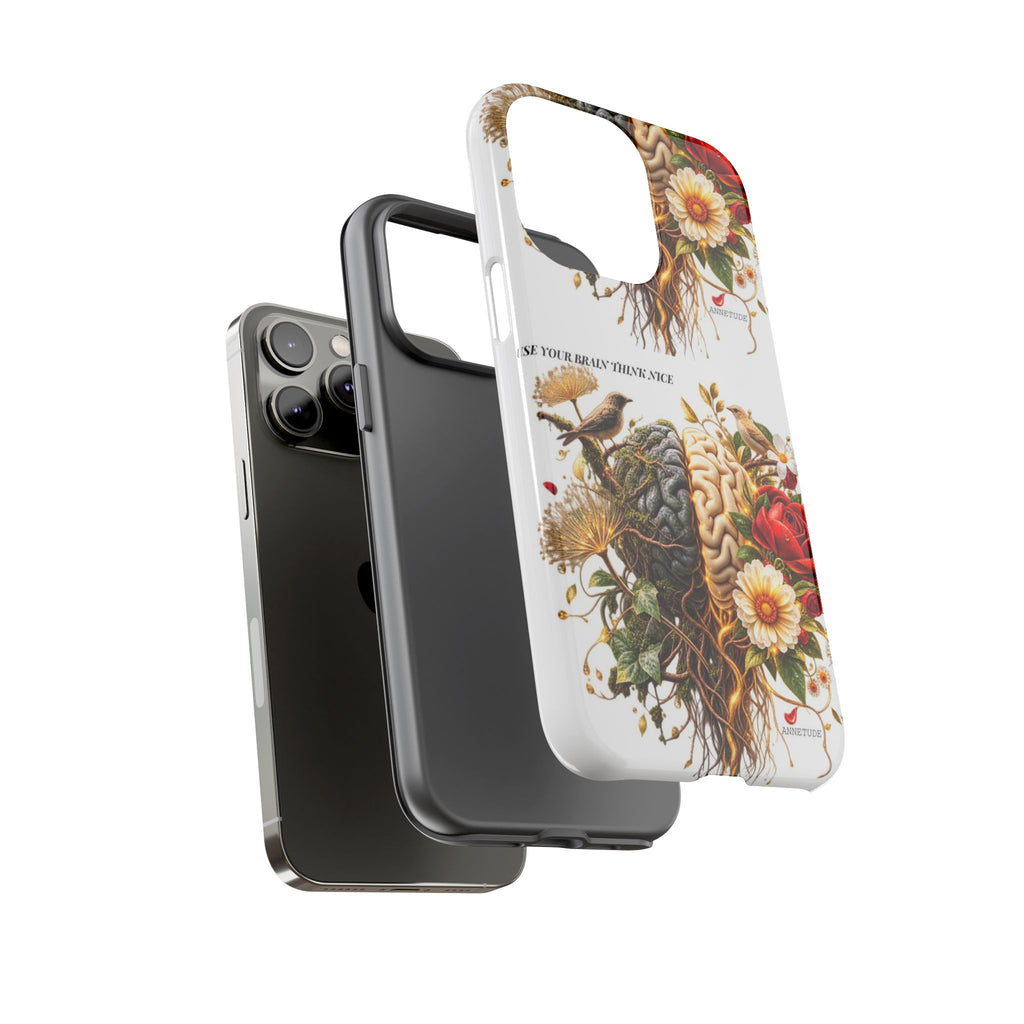 Phone Case — Floral Brain Illustration Protective Cover
