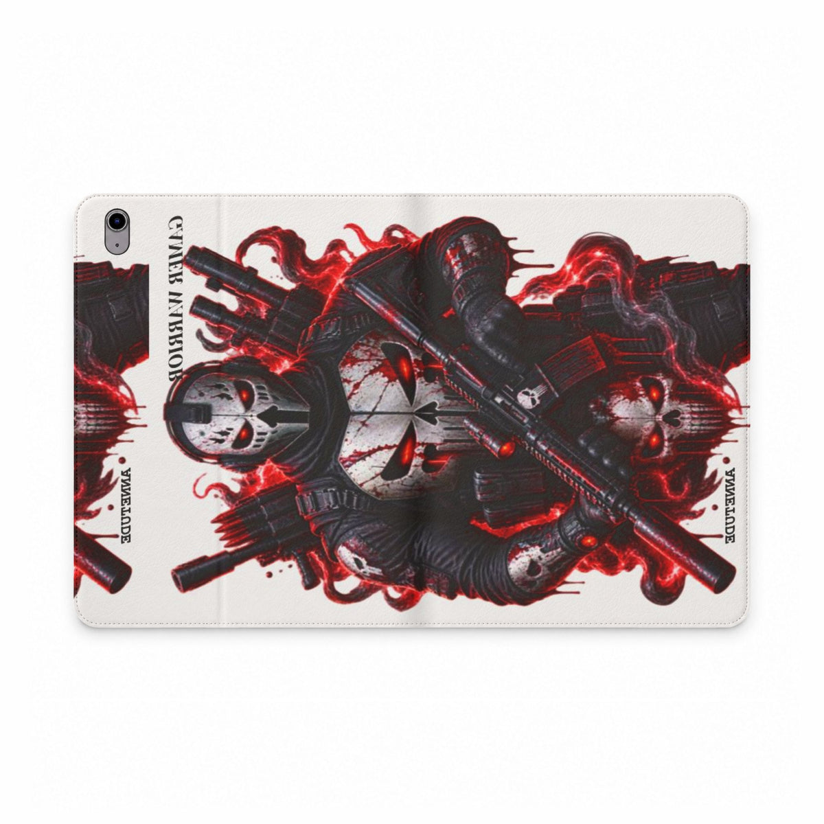 Tablet Case — Red & Black Skull Soldier Tactical Folio
