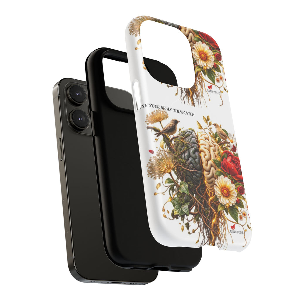 Phone Case — 'Use Your Brainy Think, Son' Floral Brain Magnetic Case