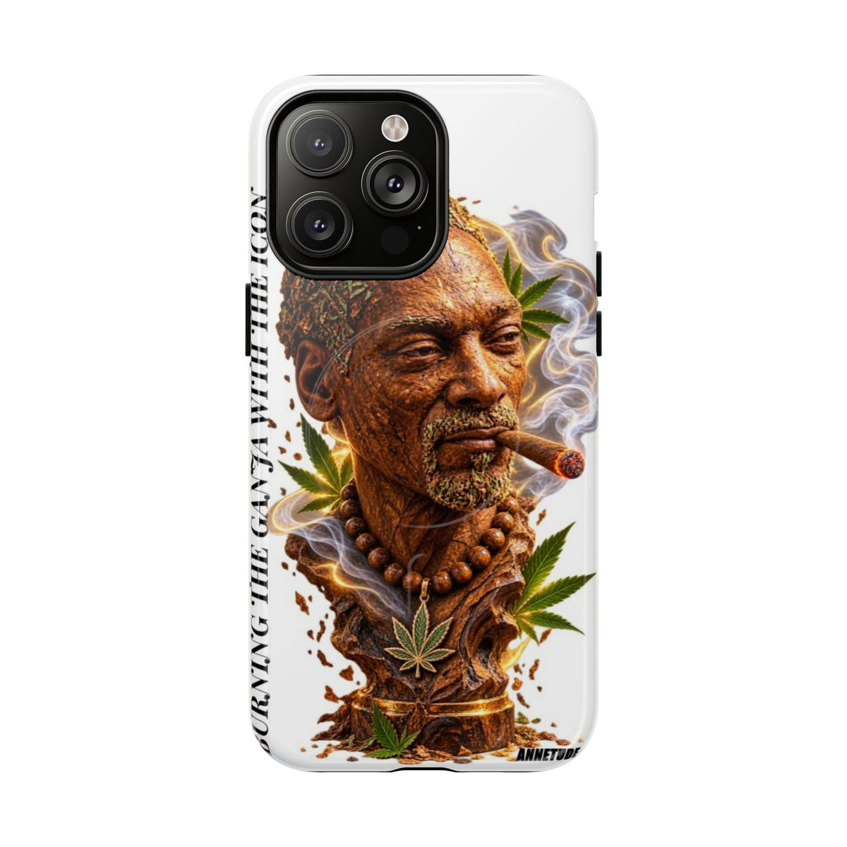 Rasta Icon Tough Magnetic Phone Case — 'Blazin' the Crazy' Smoky Portrait