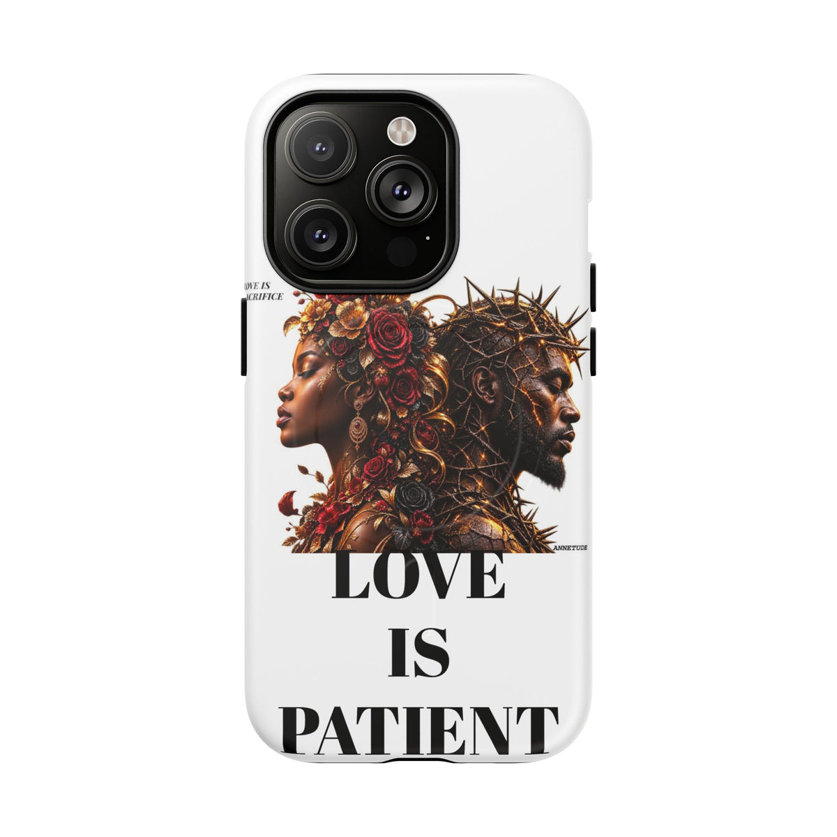 Phone Case — "Love Is Patient" Dual Portrait Magnetic Tough Case