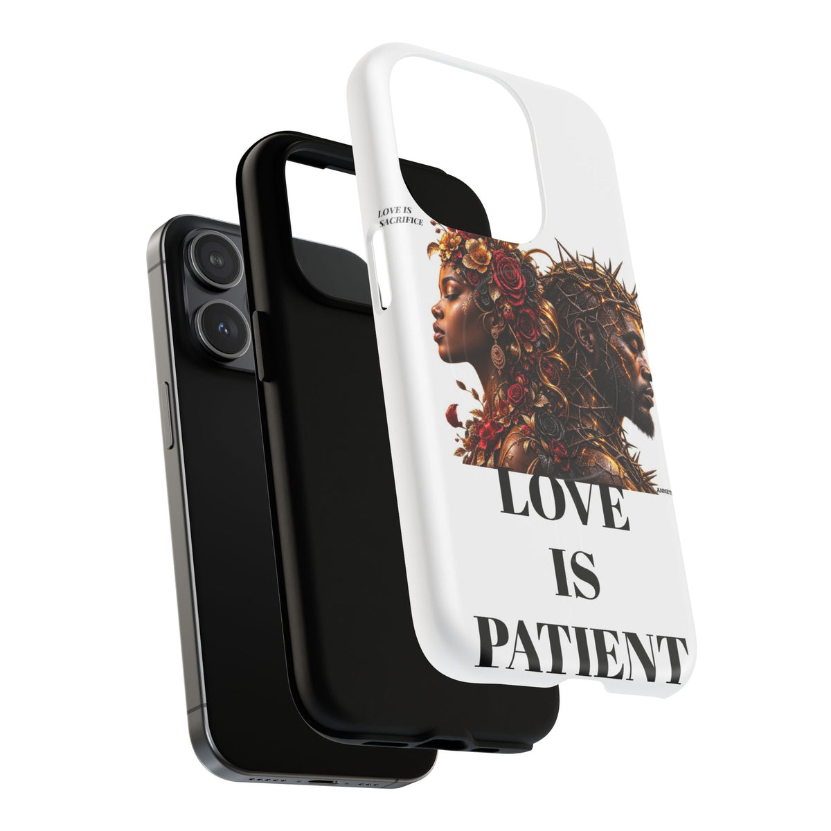 Phone Case — "Love Is Patient" Dual Portrait Magnetic Tough Case