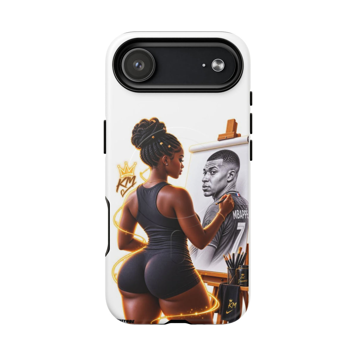 Tough Magnetic Case — Athletic Woman Painting Portrait Phone Cover (King Signature)