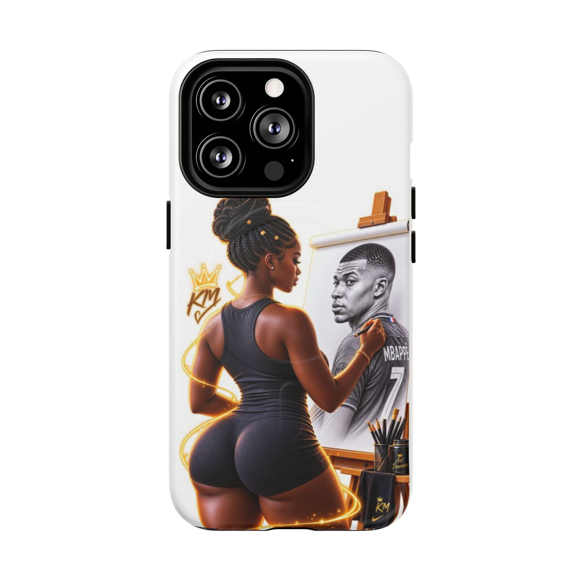 Tough Magnetic Case — Athletic Woman Painting Portrait Phone Cover (King Signature)