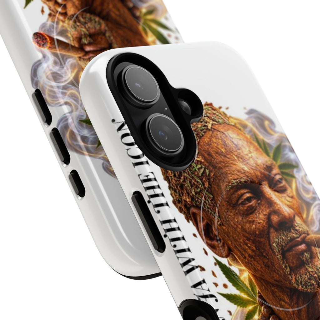 Rasta Icon Tough Magnetic Phone Case — 'Blazin' the Crazy' Smoky Portrait