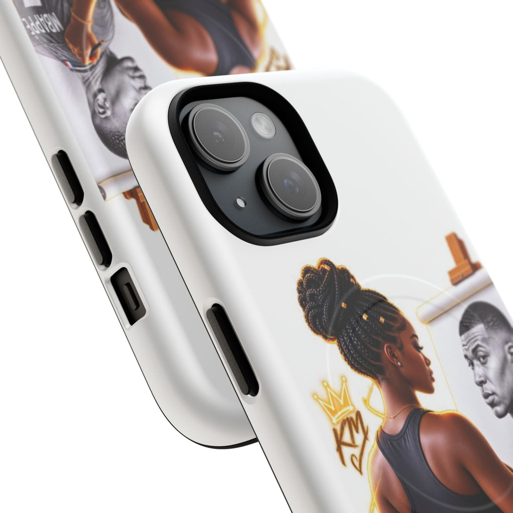 Tough Magnetic Case — Athletic Woman Painting Portrait Phone Cover (King Signature)