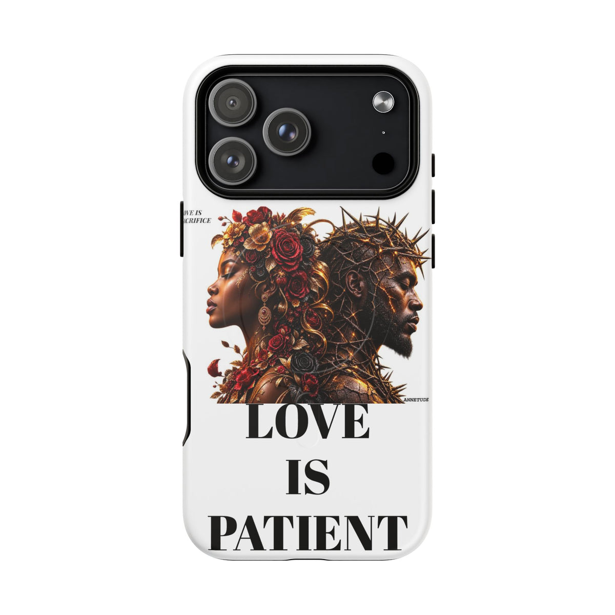 Phone Case — "Love Is Patient" Dual Portrait Magnetic Tough Case
