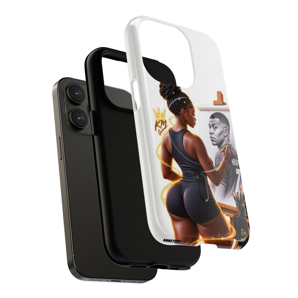 Tough Magnetic Case — Athletic Woman Painting Portrait Phone Cover (King Signature)