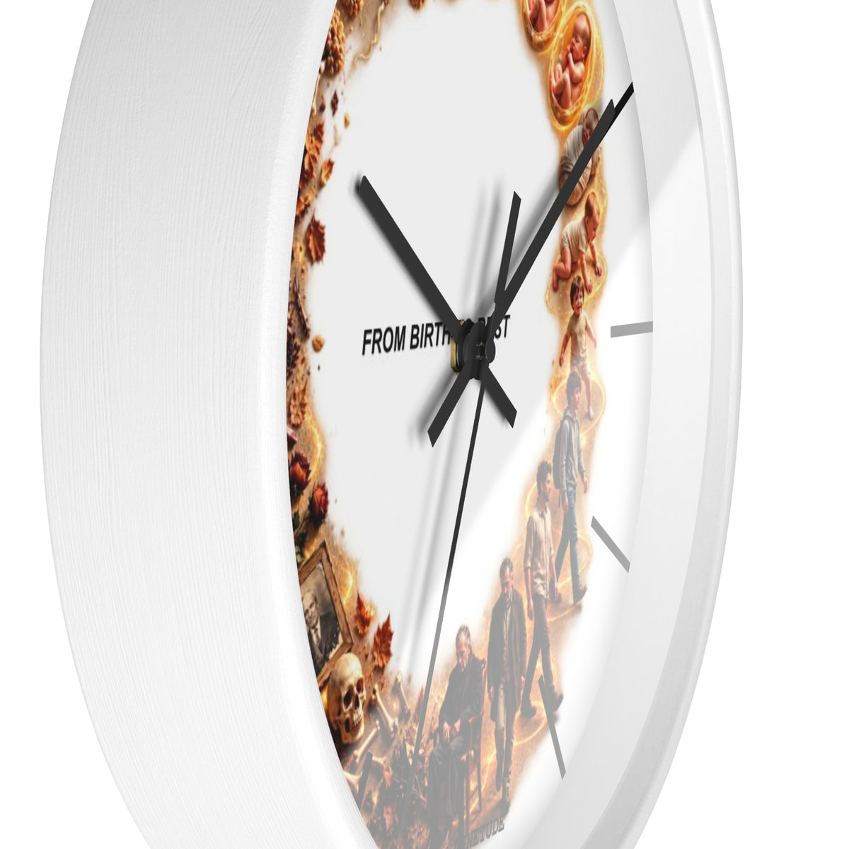 Wall Clock — 'From Birth to Rest' Time Cycle Decorative Clock